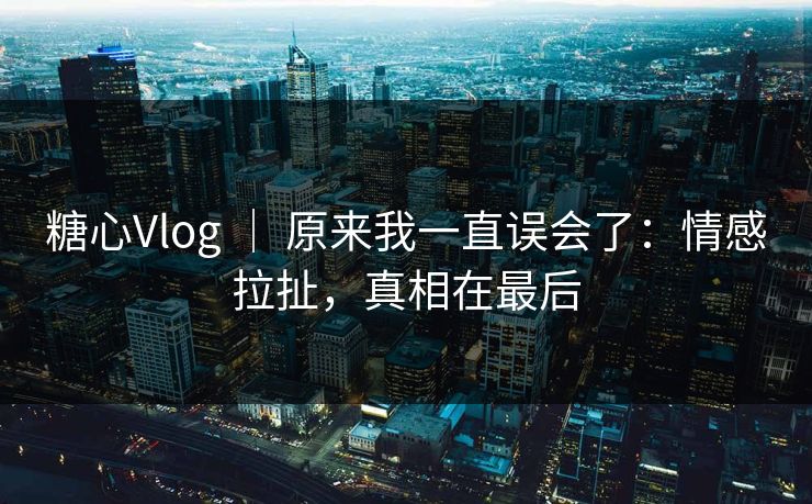 糖心Vlog ｜ 原来我一直误会了：情感拉扯，真相在最后